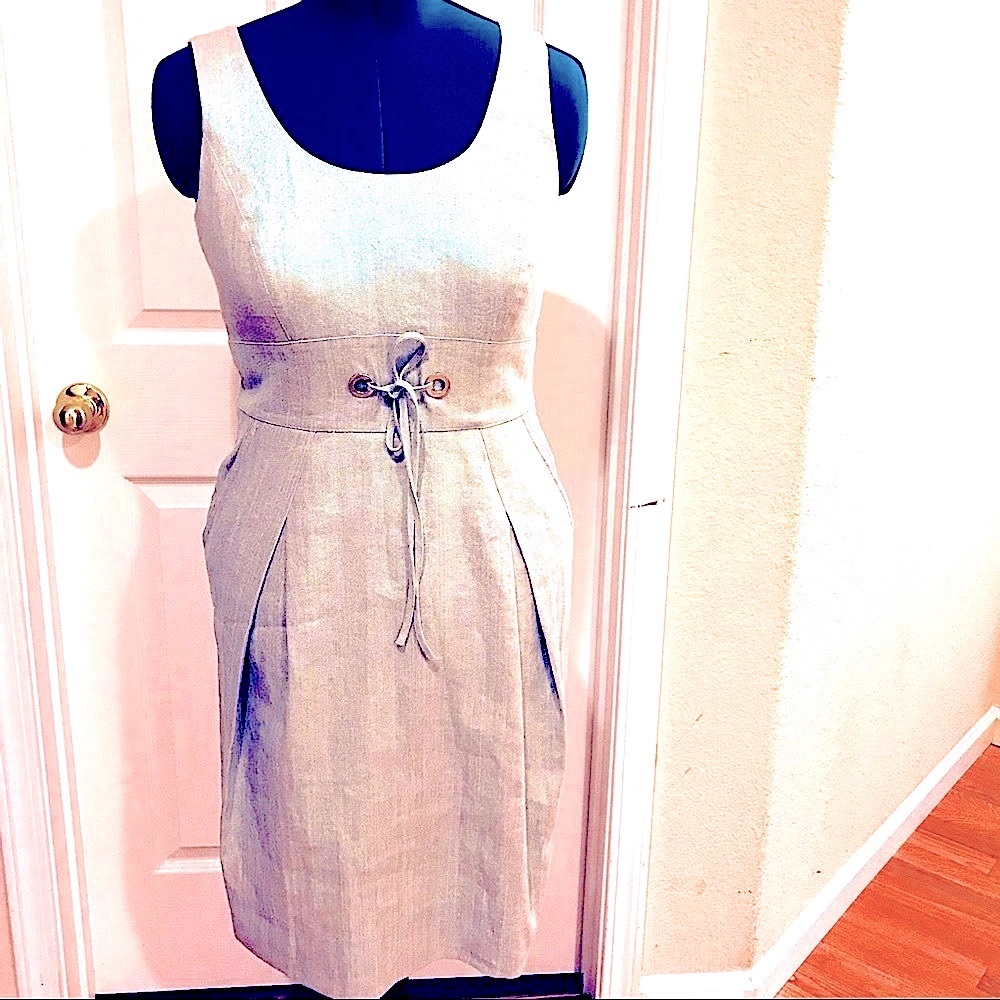 Stunning light blue metallic dress, size 4
